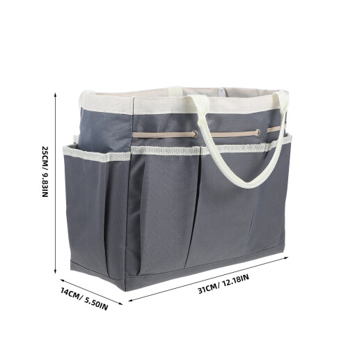 Large Capacity Garden Tool Organizer In Dark Gray 600d 1pack 2