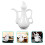 Ceramic Wine Serving Pot White Vintage Theme Home Use 1pcs 3