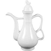 Ceramic Wine Serving Pot White Vintage Theme Home Use 1pcs