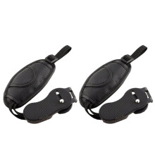 2St Zwarte Camera Polsband PU Anti-Slip Hand Strap Lichtgewicht