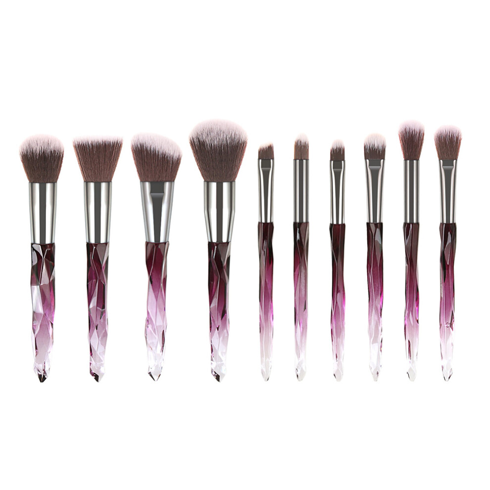 Totority 10Pcs Dense Bristle Makeup Brush Set Assorted Colors For Everyday Use