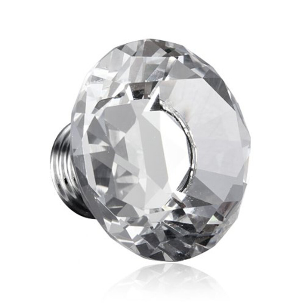 Drawer Pull Knob Drawer Knob Faceted Crystal Glass 10Pcs 3251752400854