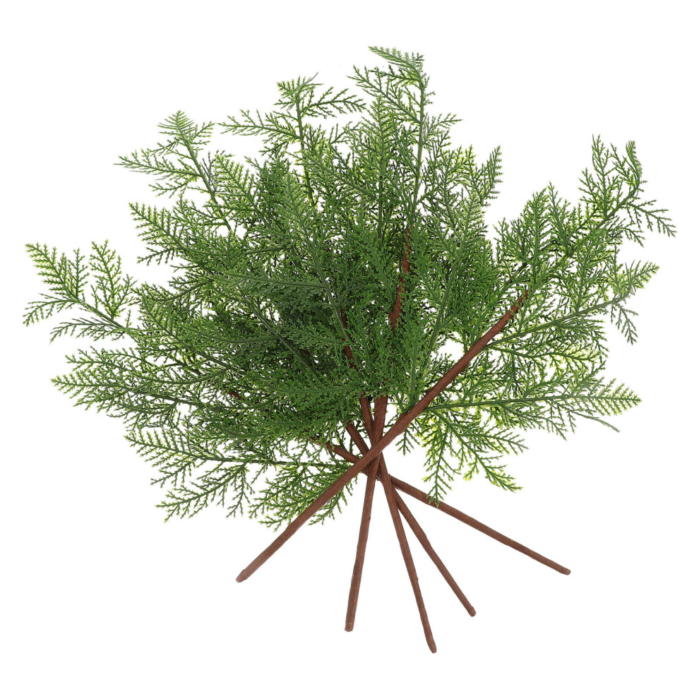 5 Pcs Evergreen Leaves Simulation Pine Branch Artificial Cypress-image-OPC-PKNKFXX-NEW