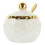 ceramic condiment jar set with lid and spoon for storage 1