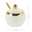 ceramic condiment jar set with lid and spoon for storage 3