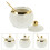 ceramic condiment jar set with lid and spoon for storage 5