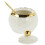 ceramic condiment jar set with lid and spoon for storage 10
