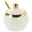 ceramic condiment jar set with lid and spoon for storage 6