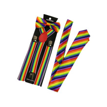 Retro Bow Tie Suspenders Alloy 3pcs