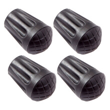 4pcs trekking pole foot pad rubber sleeve anti-slip mat black
