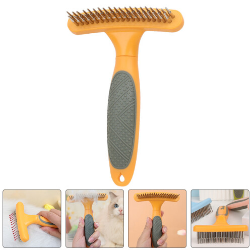 Dog Detangler Brush For Pets Plastic Orange 1pack 2