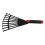 small garden rake with handle for gardening, black plastic leaf rake 1