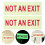 2pcs Glow In Dark An Exit Safety Signs For Public Areas 9