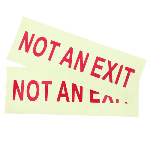 2pcs Glow In Dark An Exit Safety Signs For Public Areas 1