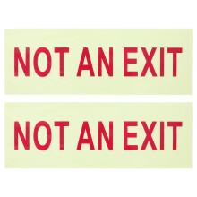 2pcs Glow In Dark An Exit Safety Signs For Public Areas