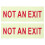 2pcs Glow In Dark An Exit Safety Signs For Public Areas 1