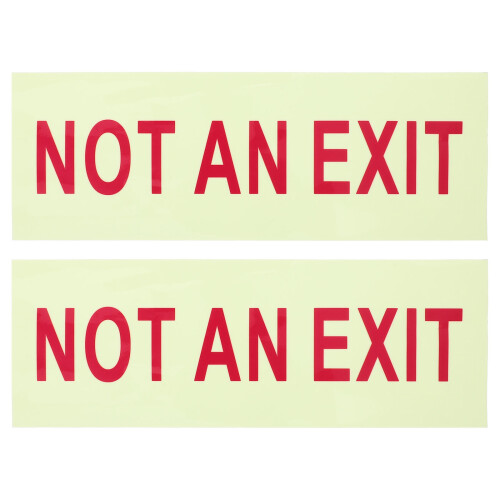 2pcs Glow In Dark An Exit Safety Signs For Public Areas