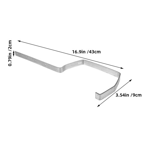 Fixed Rain Gutter Rack Iron 6 Pcs 2