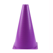 Agility Training Cone 20-Piece Plastic Set, 23 cm (9 In), Purple, Football Training, Multi-Functional