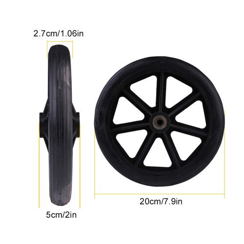 2pcs Durable And Reliable Solid Wheelchair Front Castor Tire With 2