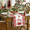 Beautiful Candy Cane Table Runner For Festive Table Setting Fireplace 2