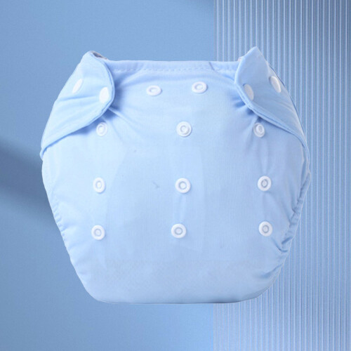 Adjustable Leakproof Cloth Diaper for Ages 0-1.5 Years, Blue