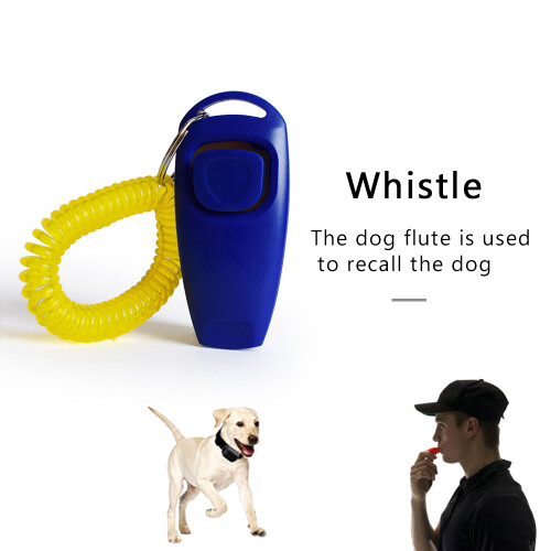 2 Stück Hundetrainings-Clicker, 2-in-1, Pfeife und 2