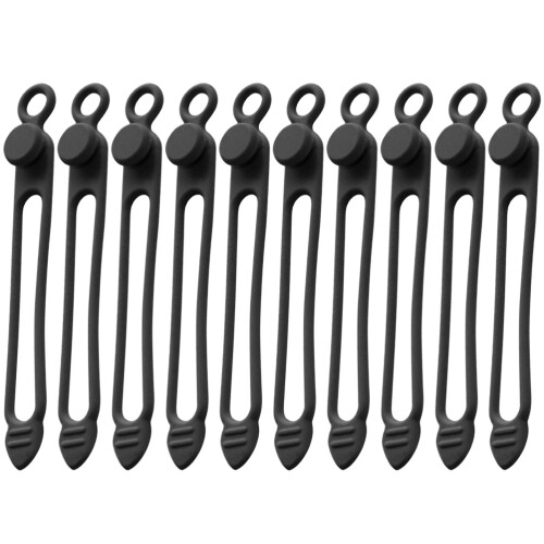 10pcs reusable silicone cable ties wire organizers 2