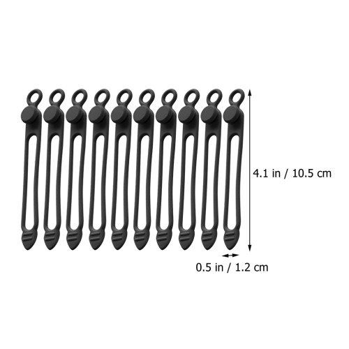 10pcs reusable silicone cable ties wire organizers 1