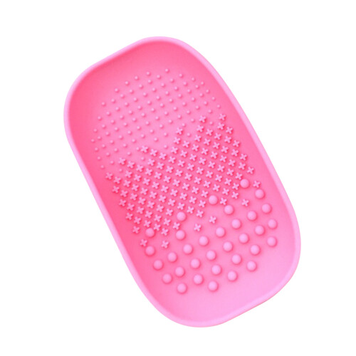 1pc makeup brush cleaning plate handheld scrubbing pad for brushes 2