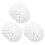 3 Pcs Bathroom Brush Head Work 9.50x8.00x8.00cm White 1