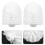 3 Pcs Bathroom Brush Head Work 9.50x8.00x8.00cm White 7