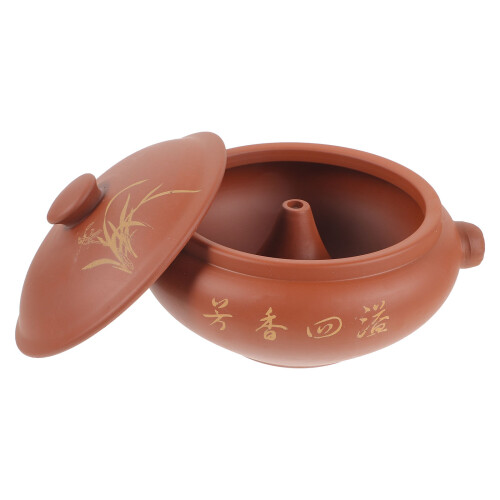 Ceramic Steamer Lid Multi Functional Kitchen Clay Pot Vegetable Cooker 2