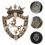 Crown Brooch Set Brooch Badge Rhinestone 2pcs 10