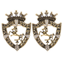 Crown Brooch Set Brooch Badge Rhinestone 2pcs
