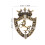 Crown Brooch Set Brooch Badge Rhinestone 2pcs 3