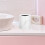 Marble Trash Can Office Bedside Desktop Rubbish Bin Bedroom Decorative 5