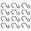 Bathroom Hooks Hooks Black Zinc Alloy 24pcs 8