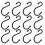 Bathroom Hooks Hooks Black Zinc Alloy 24pcs 6