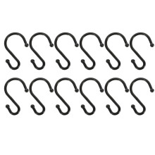 Bathroom Hooks Hooks Black Zinc Alloy 24pcs