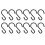 Bathroom Hooks Hooks Black Zinc Alloy 24pcs 1