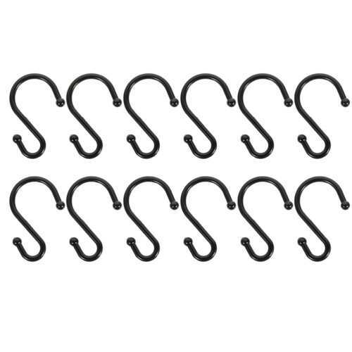 Bathroom Hooks Hooks Black Zinc Alloy 24pcs