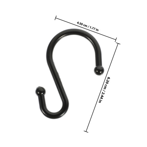Bathroom Hooks Hooks Black Zinc Alloy 24pcs 1