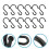 Bathroom Hooks Hooks Black Zinc Alloy 24pcs 4