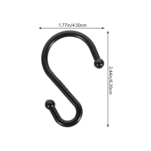 Bathroom Hooks Hooks Black Zinc Alloy 24pcs 2
