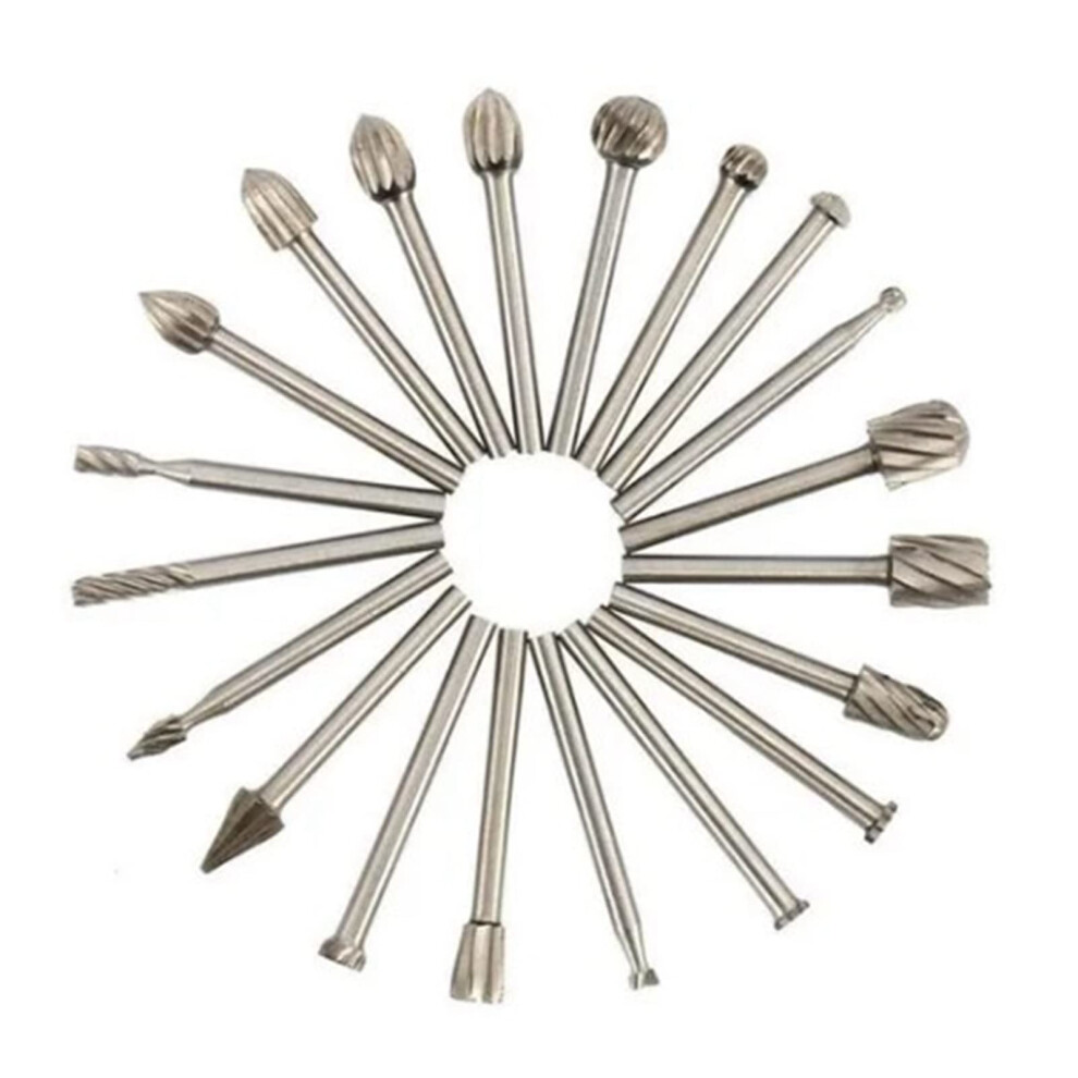 Woodworking Small Rotary Files 20-Piece Set 3Mm High-Speed Steel Grinding Bits For Precision Engraving 9016109003058
