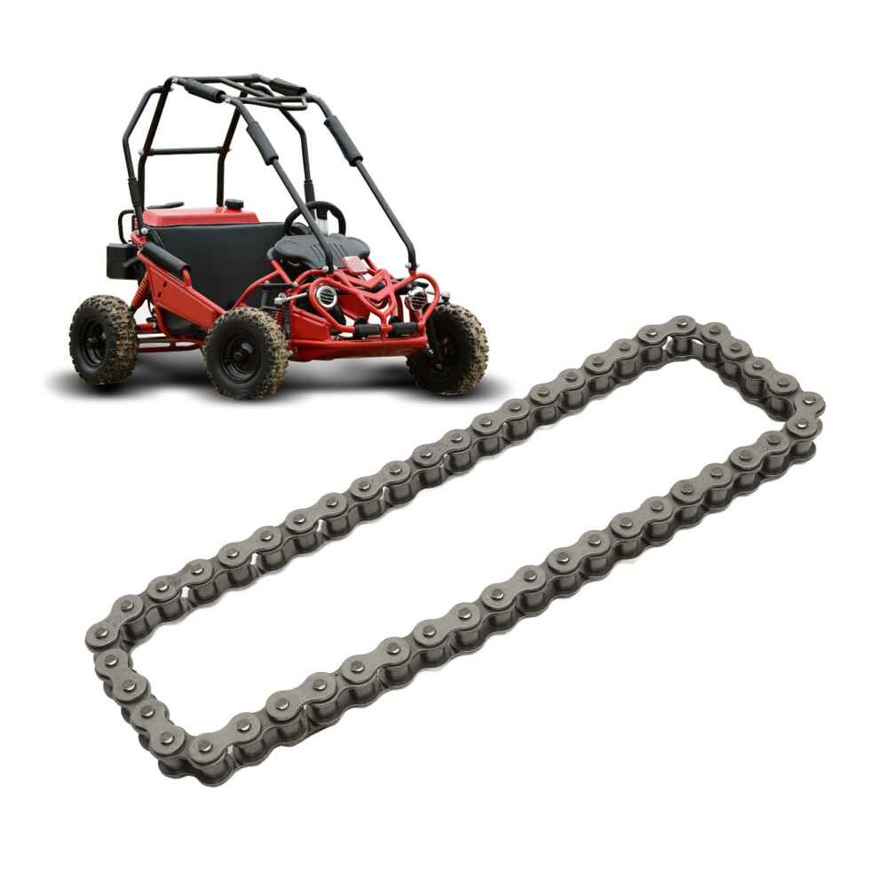 High Strength 48 Links Steel Chain For 150Cc/250Cc Go Karts, Low Noise 6901351321957