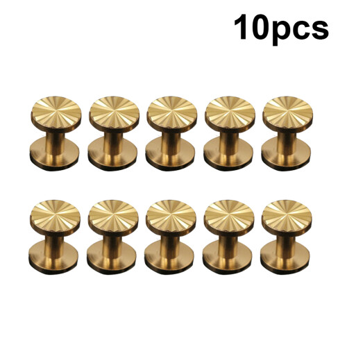 Brass Rivet Studs Screw Sunflower Golden Brass 10pcs 1