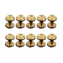 Brass Rivet Studs Screw Sunflower Golden Brass 10pcs