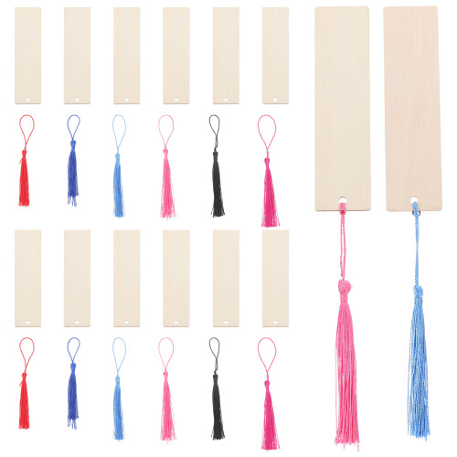 36 Sets Wood Blank Bookmarks DIY Hand Painted 2